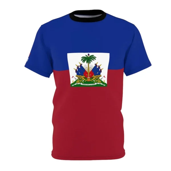 Haitian Flag T-shirt Men 3D Print Haiti Emblem Symbol Vintage T Shirts Summer Fashion Streetwear Short Sleeve Y2k Mens Clothing