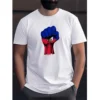 Haiti Men's T-shirts Casual Loose Round Neck Haitian Flag Short Sleeved Tops Tees Men's Clothing Oversized T shirts Streetwear