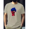 Haiti Men's T-shirts Casual Loose Round Neck Haitian Flag Short Sleeved Tops Tees Men's Clothing Oversized T shirts Streetwear
