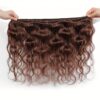 4Body Wave Bundle Chocolate Brown Human Hair Extensions, Dark Brown Double Weft Virgin Hair Weave, 90g Each, for Wome