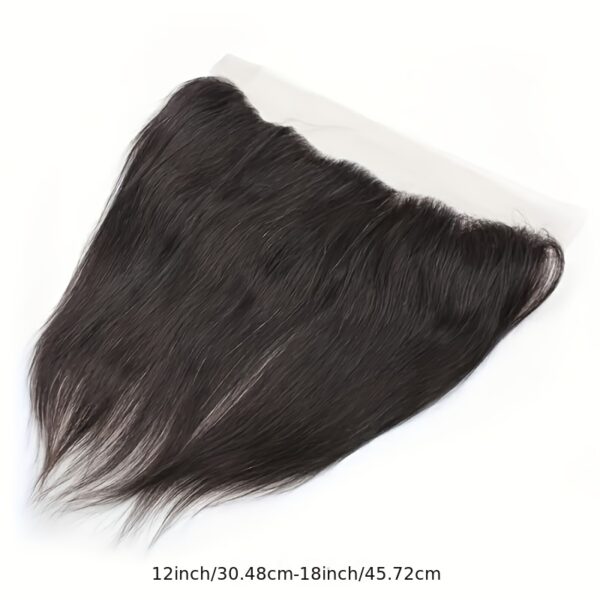 Women's Natural Look Lace Closure Frontal - 13x4 Transparent Lace with Virgin Remy Human Hair, Pre-Plucked with Baby Hair, Lightweight & Breathable for Seamless Hairstyles - Natural Black Human Hair Extensions for Everyday & Special Events, Protective Hai