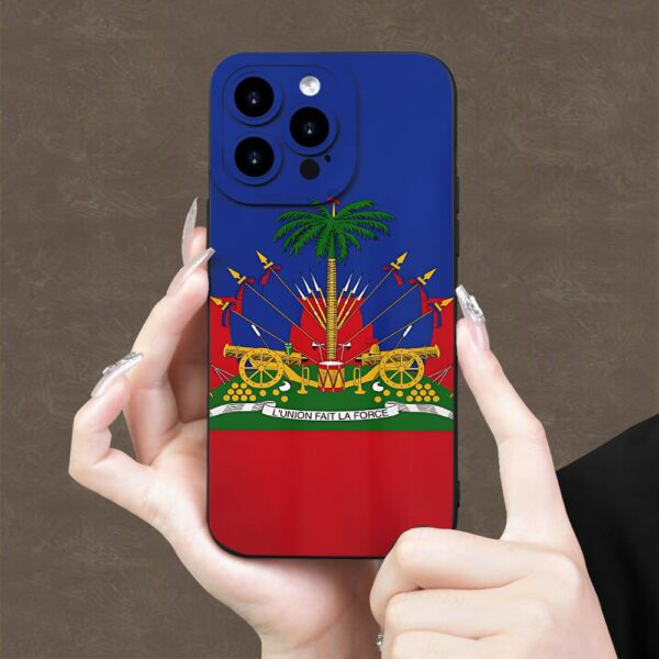 Hot-selling Haitian flag creative pattern, new angel eye mobile phone case, fun, simple and fashionable personality trend for men and women suitable for iPhone mobile phone case