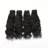 KIMO BEAUTY 4 Bundles Human Hair Extensions Virgin Hair Unprocessed Natural Black/Blonde/Red/Brown Waves (4 Colors Available) - 100% for Women, Clip-In/Ring/Rod/Sew-In, Volume & Length, No Chemicals, Multi-Texture Bundles