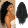 Women's Synthetic Afro Kinky Curly Ponytail Hairpiece with Drawstring Closure - Voluminous Curly Texture, Natural Look for, Daily & Party Hair Extension, Comfortable Pony Tail Hairstyle