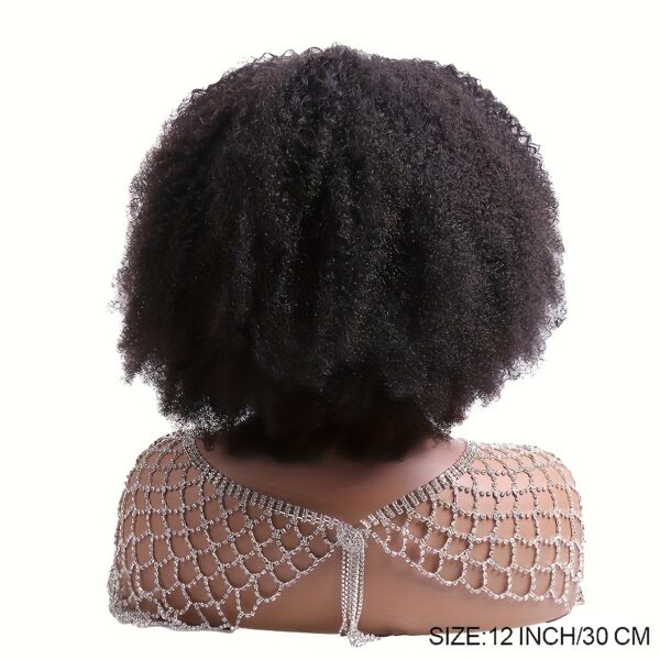 Big Curly Wig with Bangs Human Hair Afro Kinky Curly Wigs with Bangs 250% Density Brazilian Remy Human Hair Full Machine Made Wigs