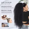 Women's Synthetic Afro Kinky Curly Ponytail Hairpiece with Drawstring Closure - Voluminous Curly Texture, Natural Look for, Daily & Party Hair Extension, Comfortable Pony Tail Hairstyle