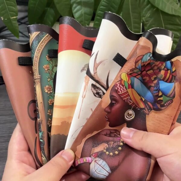 1pc Ethnic African Women Print Crossbody Phone Wallet Bag - Double-Sided Synthetic Leather with Adjustable Strap, Vibrant Mixed Colors, Unisex Design for Daily Travel & Mother’s Day Gift, Modern Accessory, Doublesided Print