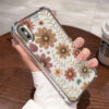 for iPhone x,xr,xsmax A shatterproof, transparent soft phone case with a floral patter