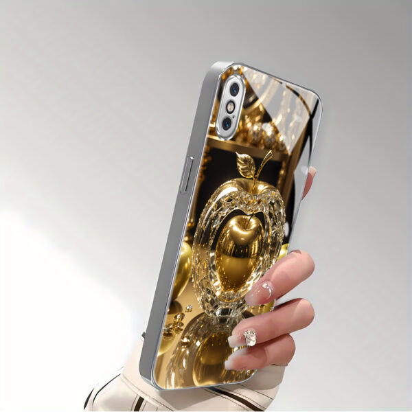 Sacred Apple Glass Phone Case for iPhone X XR Xs Max 8 7 Plus 6s SE Female style Soft Tempered Frame Drop Protection Rugged Durable Cover Cellphone Protective Smartphone Casing The Advanced Process Paired with High-definition Patterned Glass Panels