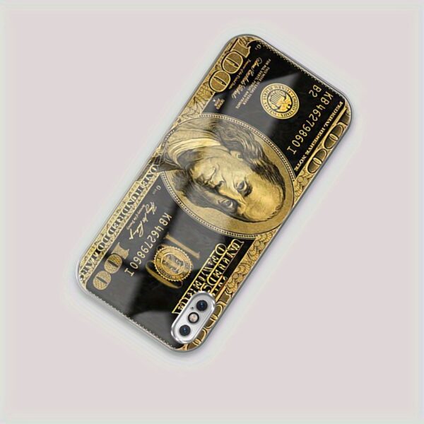 Dollar Case for iPhone X XR Xs Max 8 7 Plus 6s SE Electroplated Glass cass Shockproof Drop Protection Rugged Durable Cover Cellphone Protective Smartphone Casing