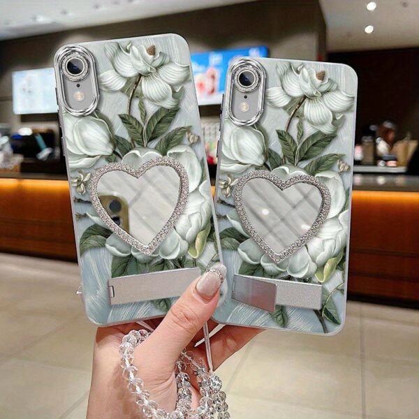 63936e2811ba42f7bc82e87327e18d33-goods.jpeg Durable iPhone XRPhone Cases Comfortable feel Delicate little flowers bracket and transparent beads Lanyard Pattern Case Suitable for iPhone XR Featuring Shockproof In Entertainment