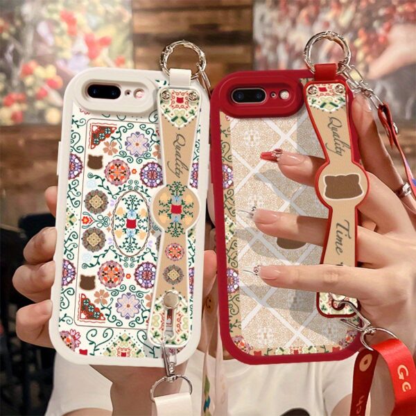 With a Lanyard, It Can Serve As a Stand, Crossbody Bag, Or Wrist Strap, Suitable for Iphone 8 Plus Cases for Iphone X, Xs, Xr, Xsmax, 7, 7 Plus, 8, 8 Plus, 6S, 6S Plus, SE2, SE3. It Features Full Coverage, Creative Patterns, Shock Resistance, And Drop Pro