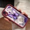 Suitable for iPhone XR phone case, purple butterfly design with texture, high-quality gift, dirt-resistant, lightweight, cute and stylish, anti-slip, soft and adorable, youthful, colorful, creative, versatile protection, perfect for friends, delicate mini