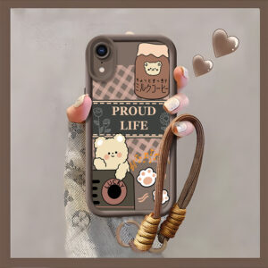 686df424f5ce4846a82cedfbdf530a64-goods.jpeg Phone Cases Featuring a Brown Checkered Cartoon Bear Design for The Iphone XR, Suitable for Both Genders. These High-Quality TPU Cases Are Soft, Rubbery, And Designed to Protect Against Falls, Along with Additional Mobile Phone