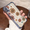 for iPhone x,xr,xsmax A shatterproof, transparent soft phone case with a floral patter