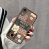 Phone Cases Featuring a Brown Checkered Cartoon Bear Design for The Iphone XR, Suitable for Both Genders. These High-Quality TPU Cases Are Soft, Rubbery, And Designed to Protect Against Falls, Along with Additional Mobile Phone