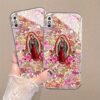 abed58a1e4414a14835bdfc40964c520-goods.jpeg Floral Virgin Mary Case for iPhone X XR Xs Max 8 7 Plus 6s SE Electroplated Glass cass Shockproof Drop Protection Rugged Durable Cover Cellphone Protective Smartphone Casing