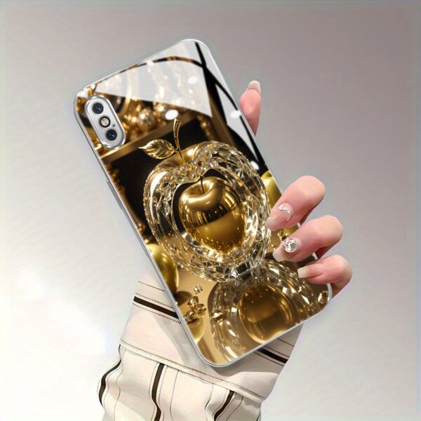 Sacred Apple Glass Phone Case for iPhone X XR Xs Max 8 7 Plus 6s SE Female style Soft Tempered Frame Drop Protection Rugged Durable Cover Cellphone Protective Smartphone Casing The Advanced Process Paired with High-definition Patterned Glass Panels