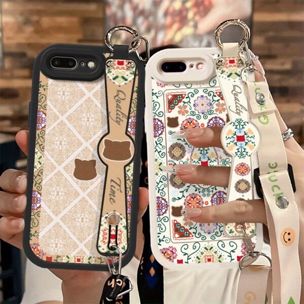 With a Lanyard, It Can Serve As a Stand, Crossbody Bag, Or Wrist Strap, Suitable for Iphone 8 Plus Cases for Iphone X, Xs, Xr, Xsmax, 7, 7 Plus, 8, 8 Plus, 6S, 6S Plus, SE2, SE3. It Features Full Coverage, Creative Patterns, Shock Resistance, And Drop Pro