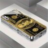 Dollar Case for iPhone X XR Xs Max 8 7 Plus 6s SE Electroplated Glass cass Shockproof Drop Protection Rugged Durable Cover Cellphone Protective Smartphone Casing