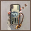 e2b80d12741f4640862fafcd1ebe1f01-goods.jpeg 1 new 100 dollar bill pattern mobile phone case | Hundred Dollar Bill Pattern Phone Case | with Woven Lanyard | Anti-drop Durable Soft Edge| compatible with(iPhone X Xs)